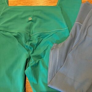 Kelly Green Align Leggings 25”